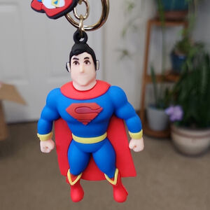 Superman Keychain with Red Strap